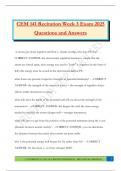CEM 141 Recitation Week 3 Exam 2025 Questions and Answers