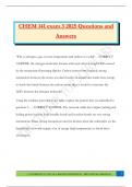 CHEM 141 exam 3 2025 Questions and Answers