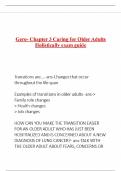 Gero- Chapter 3 Caring for Older Adults Holistically exam guide