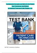 Exam (elaborations) Test Bank For Fundamental Concepts and Skills for the Patient Care Technician, 2nd Edition by Kimberly Townsend Little, PhD, RN, WHNP-BC, CNE All Chapters 1-35