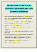 PN 2003 FINAL EXAM ACTUAL 2025&sol;2026 QUESTIONS AND 100&percnt; CORRECT ANSWERS