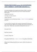 PEDIATRICS HESI 2025 ALL QUESTIONS AND CORRECT ANSWERS GRADED A&plus;