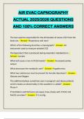 AIR EVAC CAPNOGRAPHY ACTUAL 2025&sol;2026 QUESTIONS AND 100&percnt; CORRECT ANSWERS