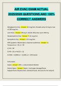 PACKAGE DEAL&colon;&colon;&colon; AIR EVAC 2025&sol;2026 QUESTIONS AND 100&percnt; CORRECT ANSWERS