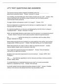 LFTI TEST QUESTIONS AND ANSWERS