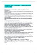 TEXAS TEACHERS ASSESSMENT 6 EXAM QUESTIONS AND ANSWERS 