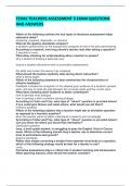 TEXAS TEACHERS ASSESSMENT 5 EXAM QUESTIONS AND ANSWERS 