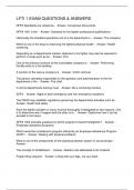 LFTI 1 EXAM QUESTIONS & ANSWERS