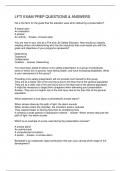 LFTI EXAM PREP QUESTIONS & ANSWERS