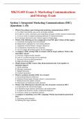 MKTG455 Exam 3&colon; Marketing Communications and Strategy Exam