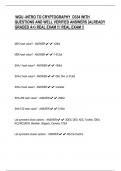 WGU -INTRO TO CRYPTOGRAPHY D334 WITH QUESTIONS AND WELL VERIFIED ANSWERS &lbrack;ALREADY GRADED A&plus;&rcub; REAL EXAM &excl;&excl;&excl; REAL EXAM &excl;&excl;