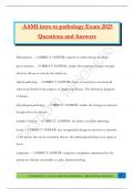 AAMI intro to pathology Exam 2025 Questions and Answers