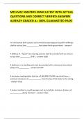 MD HVAC MASTERS EXAM LATEST WITH ACTUAL  QUESTIONS AND CORRECT VERIFIED ANSWERS  ALREADY GRADED A&plus; 100&percnt; GUARANTEED PASS&excl;
