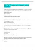 PSI FNP Practice with Already solved solutions