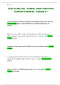 DVEP EXAM 2025 &vert; ACTUAL QUESTIONS WITH VERIFIED ANSWERS &vert; GRADED A&plus;