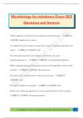 Microbiology for embalmers Exam 2025 Questions and Answers