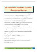 Microbiology for embalmers Exam 2025 Questions and Answers