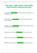 CMT LEVEL 1 EXAM &vert; LATEST ACTUAL EXAM QUESTIONS WITH VERIFIED SOLUTIONS
