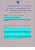 WGU D356 Objective Assessment Final Exam And PA Bundled Exam &sol;WGU D356 Human Resource Technology Newest 2025&sol;2026 Complete All Questions And Correct Detailed Answers &lpar;Verified Answers&rpar; &vert;Already Graded A&plus;&vert;&vert;Brand New Version&excl;&excl;