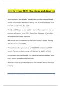 REHS Exam 2026 Questions and Answers