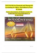 TEST BANK for Financial and Managerial Accounting for MBAs&comma; 5th Edition by Peter D&period; Easton