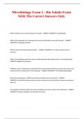 Microbiology Exam 3 - Rio Salado Exam With The Correct Answers Only