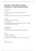 SLP quiz 1 with 100&percnt; complete solutions A&plus; rated already passed