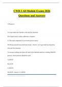 CWB 2 All Module Exams 2026 Questions and Answers