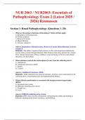 NUR 2063 &sol; NUR2063&colon; Essentials of Pathophysiology Exam 2 &lpar;Latest 2025 &sol; 2026&rpar; Rasmussen