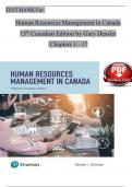 TEST BANK For Human Resources Management in Canada 15th Canadian Edition by Gary Dessler Chapters 1 - 17