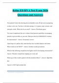 Relias ED RN A Test Exam 2026 Questions and Answers