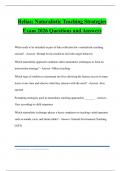 Relias&colon; Naturalistic Teaching Strategies Exam 2026 Questions and Answers