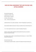 GMS 401 FINAL ASSESSMENT TEST AND THE ONLY AND ACTUAL ANSWERS