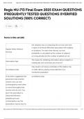 Regis NU-713 Final Exam 2025 EXAM QUESTIONS &vert;FREQUENTLY TESTED QUESTIONS &vert;&vert;VERIFIED SOLUTIONS &lpar;100&percnt; CORRECT&rpar;