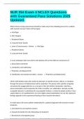 NUR 354 Exam 4 NCLEX Questions with Guaranteed Pass Solutions 2025 Updated&period;