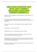 CBIS Exam Elevated Test 2025&sol;2026 &ndash; 100&percnt; Correct Solutions with A&plus; Graded Pass for Brain Injury Specialist Certification