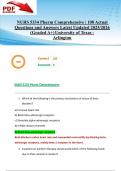 NURS 5334 Comprehensive Pharmacology Exam &vert; 108 Real Qs & Answers &vert; 2025&sol;2026 Update &lpar;Graded A&plus;&rpar; &ndash; UT Arlington