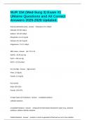 NUR 334 &lpar;Med-Surg 3&rpar; Exam &num;1 UMaine Questions and All Correct Answers 2025-2026 Updated&period;