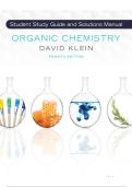 Solutions Manual &ndash; Organic Chemistry by David R&period; Klein 4th Edition &vert; 2025&ndash;2026