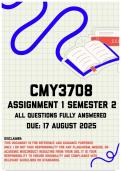 CMY3708 Assignment 1 Semester 2 Memo &vert; Due 17 August 2025