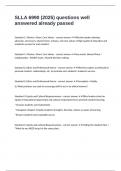 SLLA 6990 &lpar;2025&rpar; questions well answered already passed