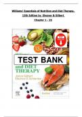 Test Bank For Williams' Essentials of Nutrition and Diet Therapy&comma; 13th Edition Schlenker & Gilbert Chapter 1 - 25