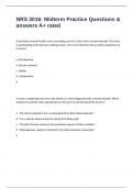 NRS 3016&colon; Midterm Practice Questions & answers A&plus; rated