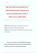 NSG 430&sol; NSG430&vert; Final Exam GCU &vert; Adult Health Nursing II &vert; Questions & Answers with Rationale &vert; Grade A&vert; 100&percnt; Correct &vert; &lpar;NEW 2026&rpar; 