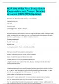 NUR 504 APEA Final Study Guide Examination and Correct Detailed Answers &lpar;2025-2026&rpar; Updated&period;