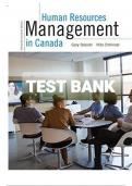 TEST BANK HUMAN RESOURCES MANAGEMENT IN CANADA 13TH EDITION BY GARRY DESSLER