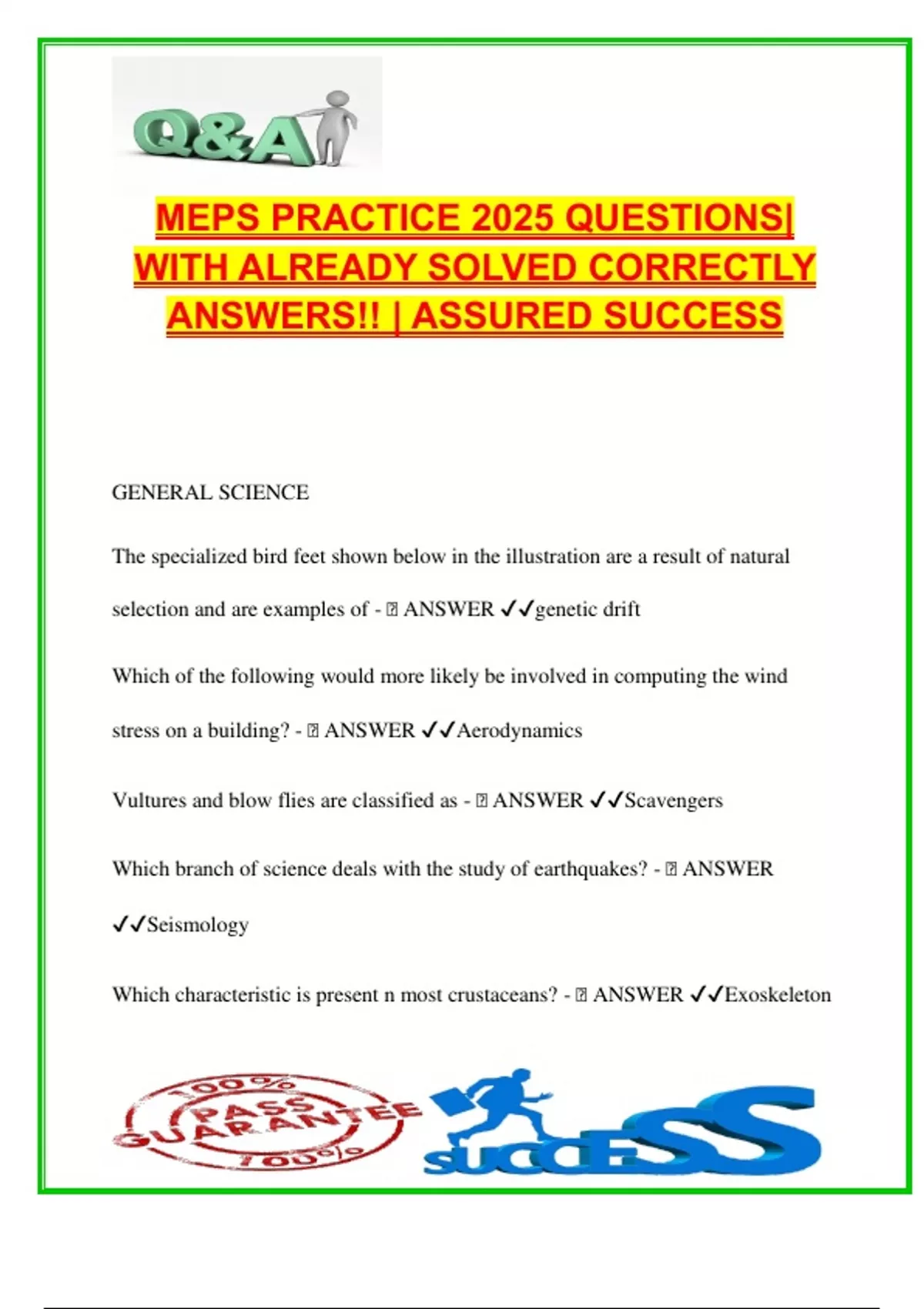 Meps Math Problems MEPS ASVAB Practice 2025/2026 | 150+ Expert-Solved Questions | General ...