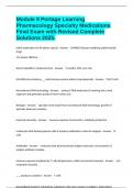 Module 9 Portage Learning Pharmacology Specialty Medications Final Exam with Revised Complete Solutions 2025&period;