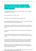 Portage Pharm Exam 1 Study Guide Questions and Actual Answers &lpar;2025-2026&rpar; Updated&period;
