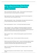 Portage Pharmacology Final Exam with Solved Solutions Graded A&plus; &lpar;2025&rpar; Updated&period;